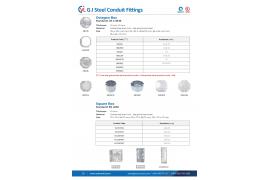 G.I Steel Conduit Fittings: Octagon Boxes & Square Boxes