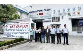 Mr. Matsumoto - AOTS expert from Japan evaluated the follow-up of the 5S-KAIZEN improvement implementation and visual management at Cat Van Loi factory